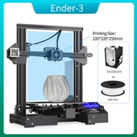creality 3d printer ender 3 diy kit 220220250mm printing size mk 8 extruder magnet build plate printing meanwell power