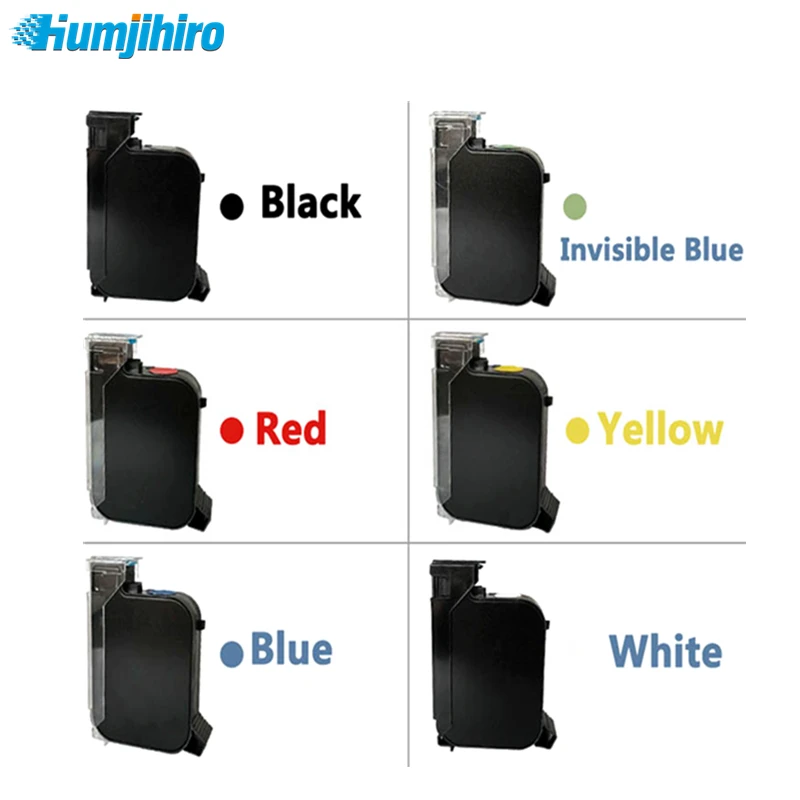 Cartucho de Tinta Solvente de Secagem Altura de Impressão Cartucho de Tinta da Impressora a Jato de Tinta Compatível Rápida 12.7mm Multicolorido Handheld da Impressora a Jato de Tinta 2588 – Js12