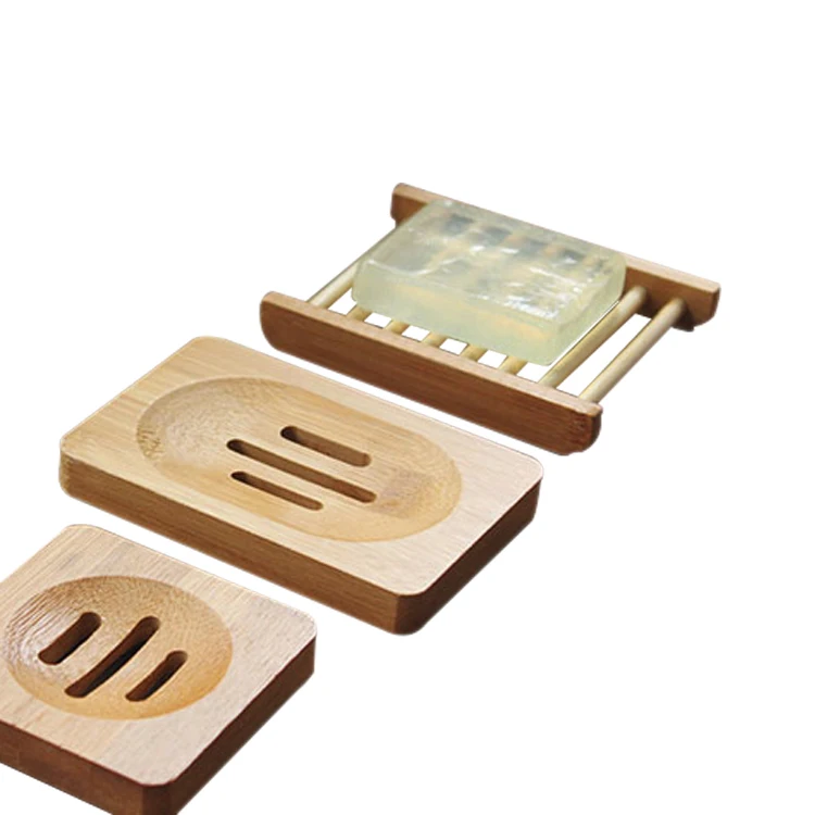

2pcs Handmade Wood Bamboo Soap Dish Tray Case Bathroom Storage Soap Box Kitchen Bath Clean Shower Holder Soap Dish Plate