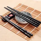 1 пара многоразовые черныебелые красивые подарки из сплава японскиекитайские Кухонные гаджеты палочки для еды суши Нескользящие