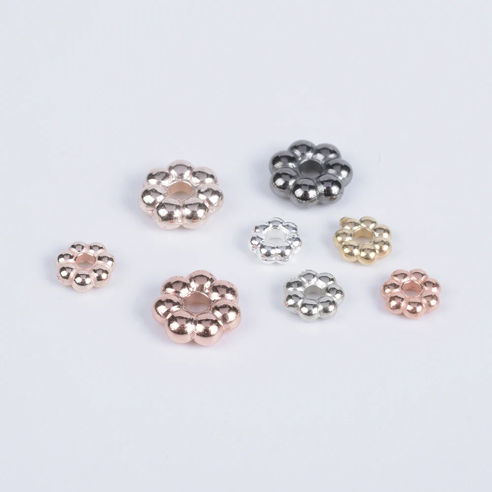 

300Pcs/Lot 4mm 5mm 9mm CCB Spacer Beads Diy Jewelry Findings Gold Silver Color Loose Beads For Bracelets Making