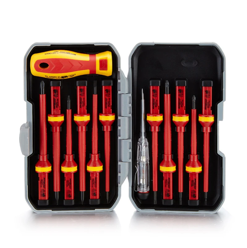 

1000v 13pcs screwdriver set Insulated Screwdrivers Sets with Magnetic Slotted Torx Bits Impact Electrician Repair Tools Kit