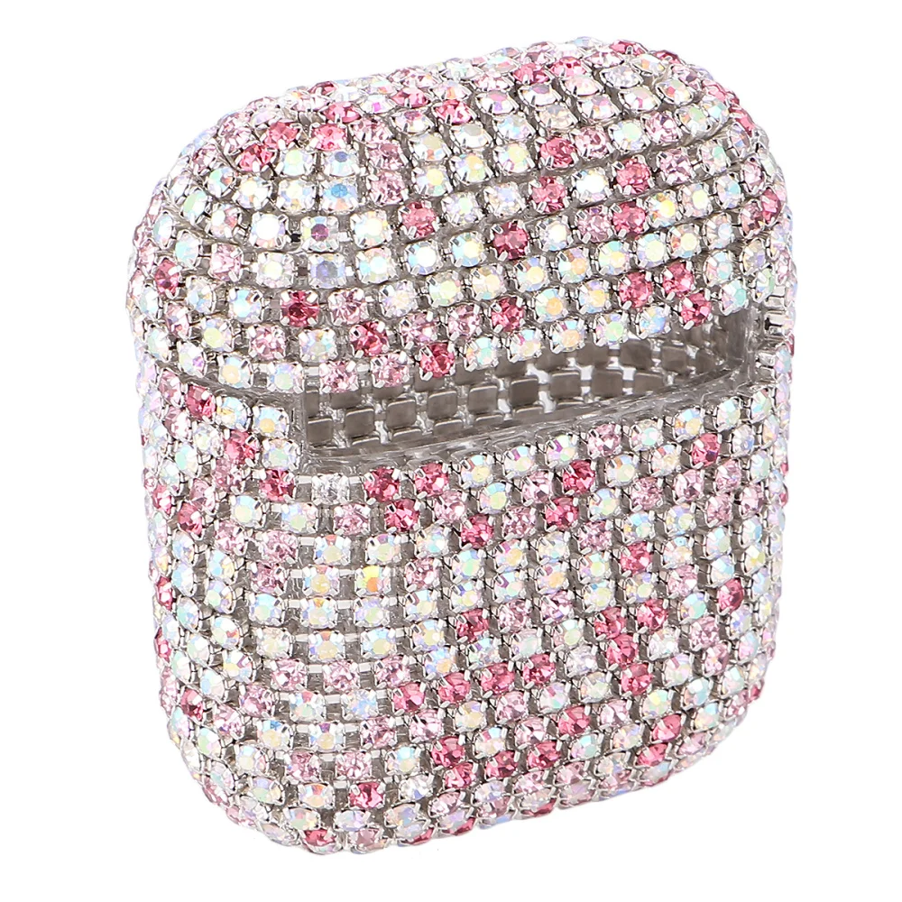 

Rhinestone Dust Proof Shockfroof Wireless Earphone Headset Protective Case Cover Sleeve Wrap Earphones Pouch Compatible for
