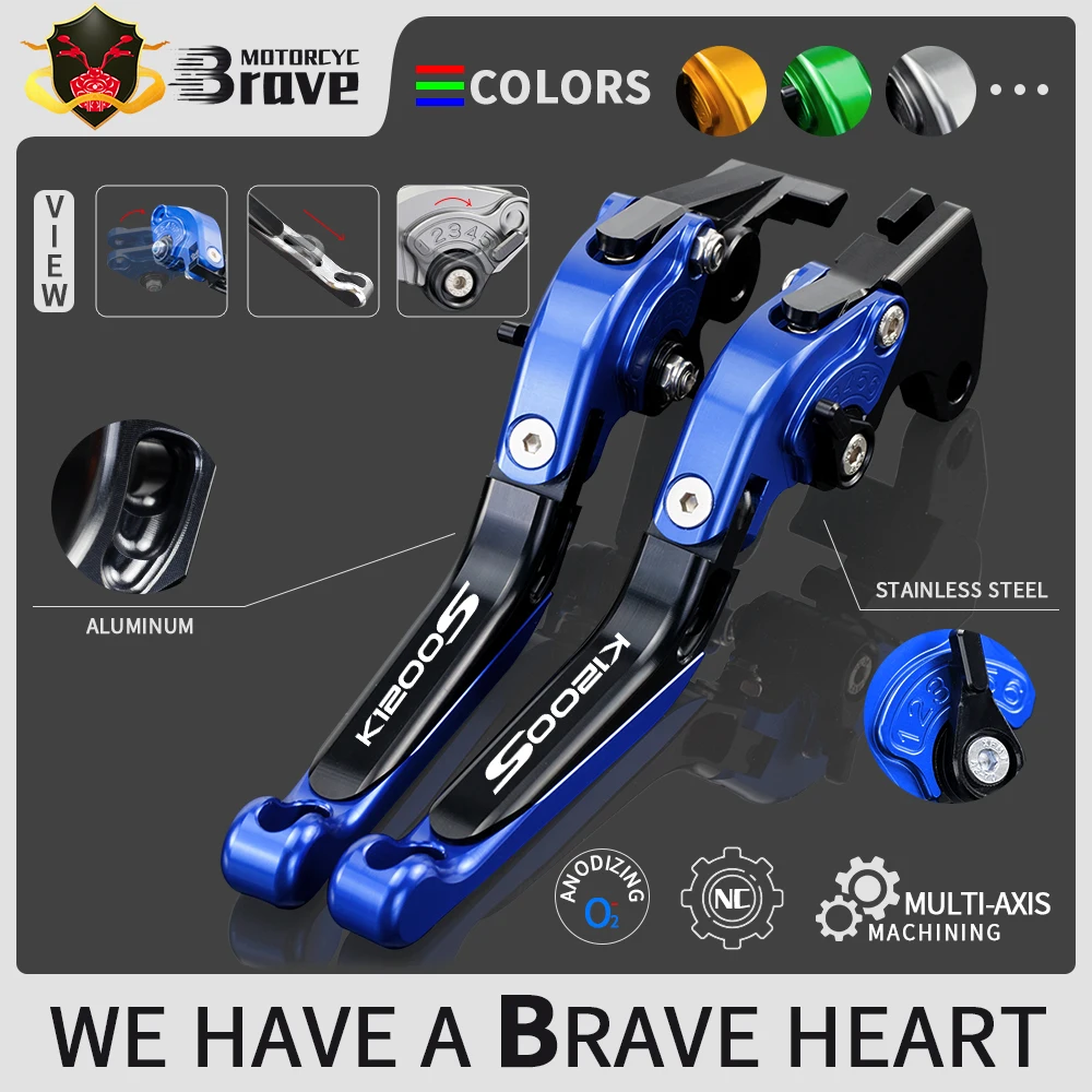 

Для BMW K1200S K 1200 S 2004 2005 2006 2007 2008 аксессуары для мотоциклов CNC Регулируемые рычаги тормозного сцепления Рукоятка