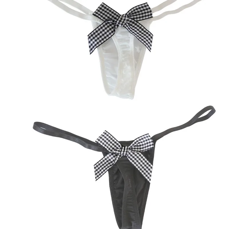 Kawaii супер тонкие прозрачные микро мини бикини с бантом бриллианты трусики