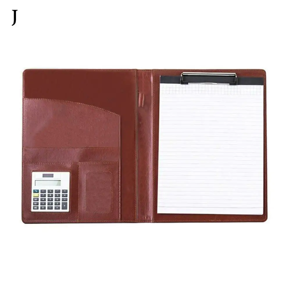 1 шт. папка из искусственной кожи с мини калькулятором бизнес органайзер для