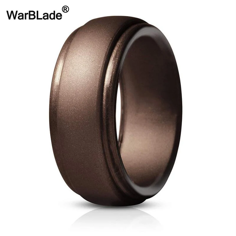 WarBLade пищевой FDA силиконовые кольца мужские свадебные резинки гипоаллергенные гибкие антибактериальные силиконовые кольца для пальцев
