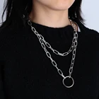 ЖенскоеМужское ожерелье-цепочка, винтажное Двухслойное колье-чокер в стиле панк-рок, 2021