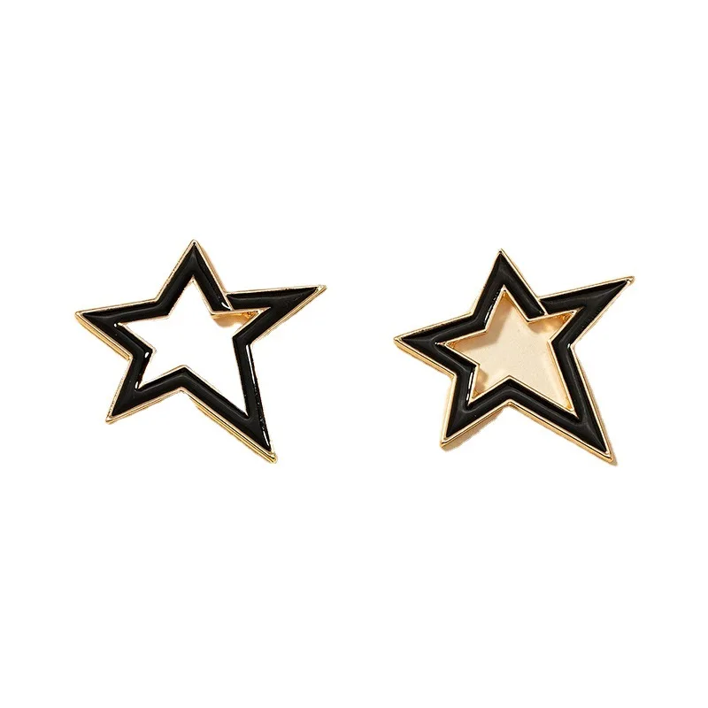 

NEW Paragraph Star Earrings Fashion Oorbellen Bijoux Irregular Hollow Five-pointed Star Stud Earrings For Women Fashion Jewelry