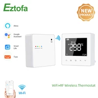 wifi rf wireless smart thermostat wall hang gas boilerelectric underfloor heating controller work with alexa google home