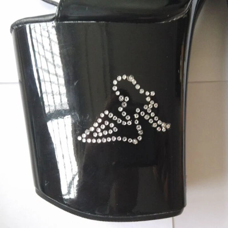 Женские туфли со стразами пикантные для танцев на шесте обувь высоком каблуке 8