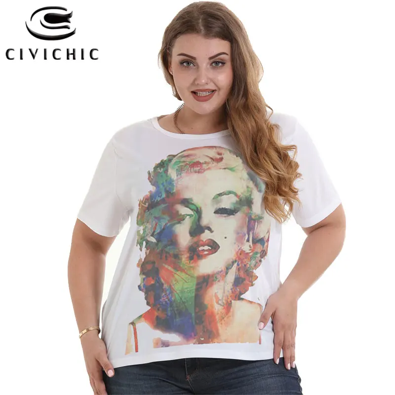 

Шикарная летняя футболка для женщин пикантные Мэрилин Монро печать футболка мужская футболка с короткими рукавами, круглым вырезом и рисун...