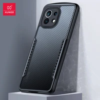 xundd case for xiaomi 12 mi 11 pro ultra case airbag shockproof shell carbon fiber pattern back cover with vents for mi 11 case