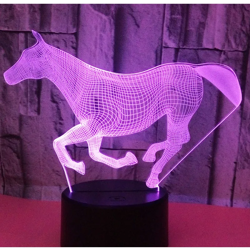 Светодиодный ночсветильник для бега 3d-лампа с 7 цветсветильник света украшения