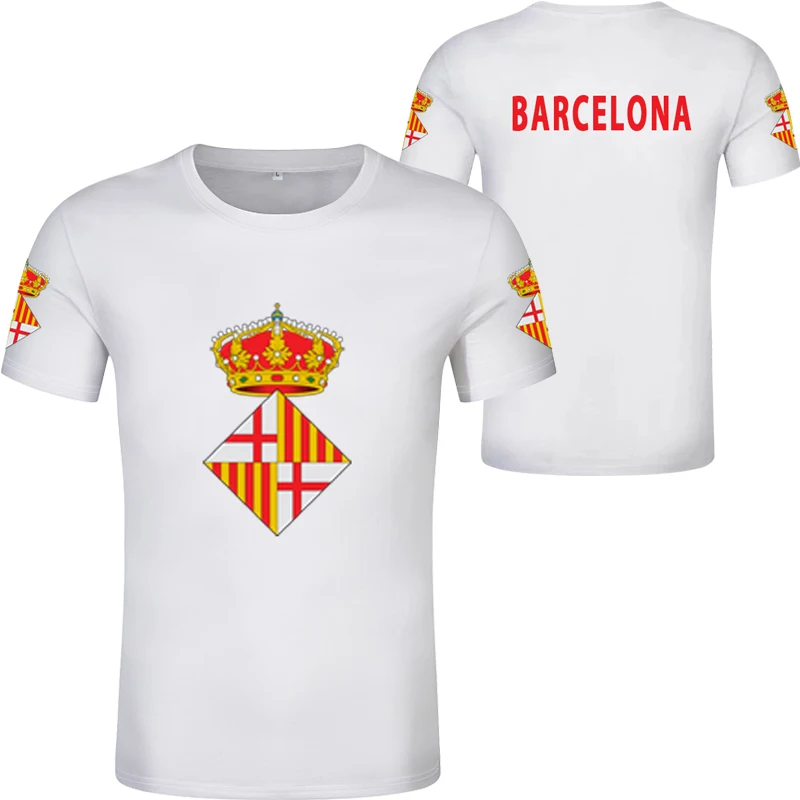 Футболка с испанским флагом Барселоны футболка бесплатным именем на заказ
