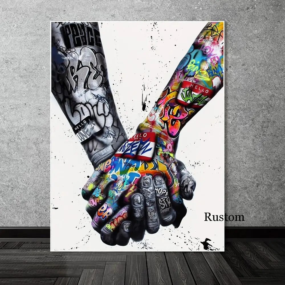 

Graffiti Modern Interior Decoration Canvas Picture for Home Design Fashion Poster Bedroom Wall Decor Painting Wall Art Frameless