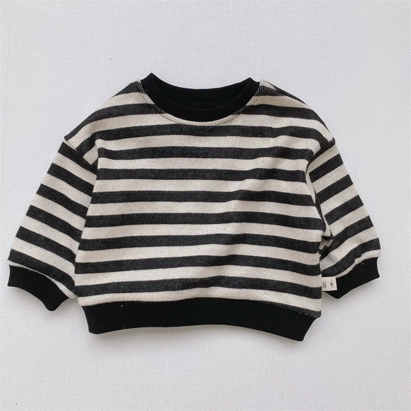 2022 New Baby Boy Boy Cartoon Sweatshirt Cotton Long Sleeve Kids Casual Pullover Infant Girl Plaid Sweatshirt Fashion Hoodie