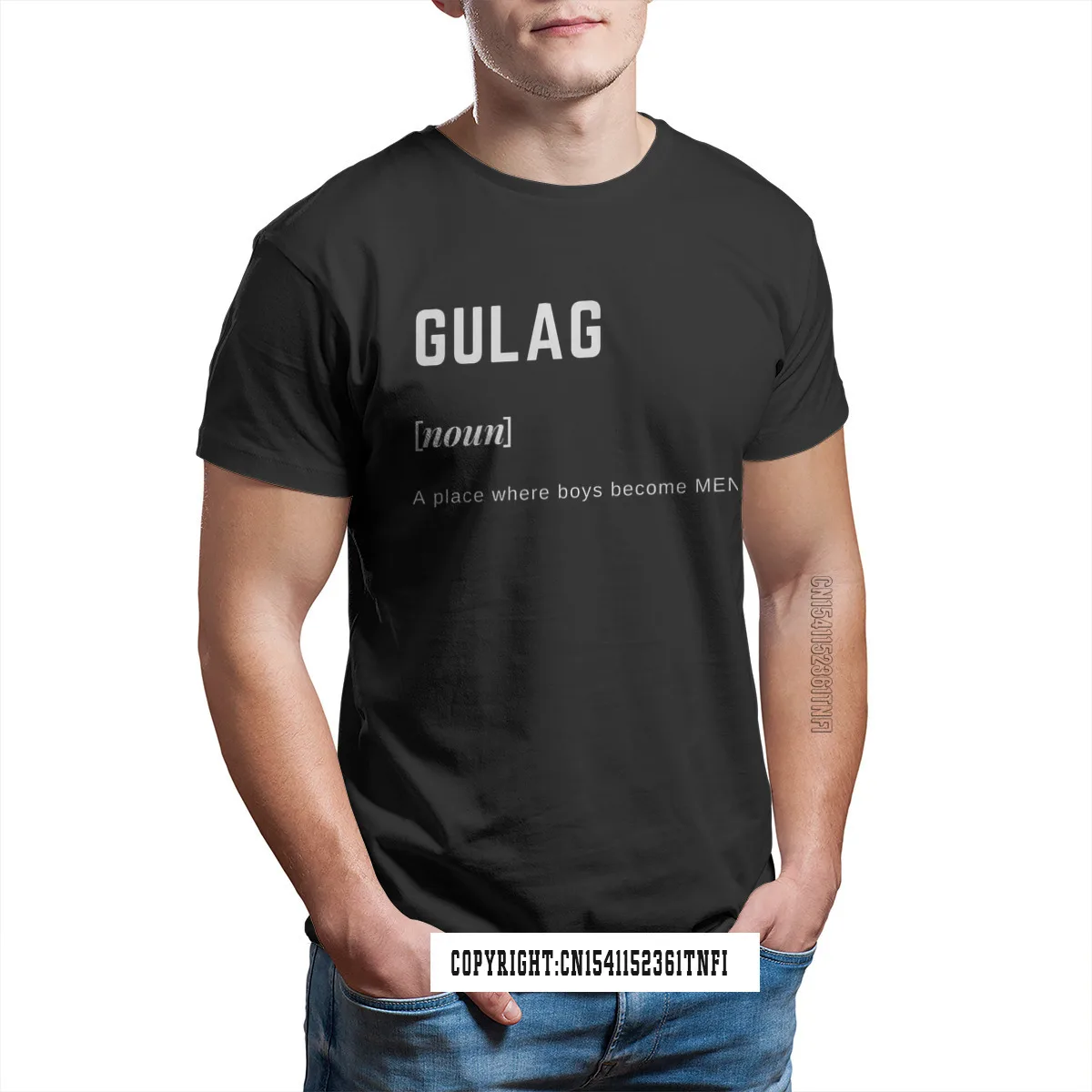 Warzone Gulag Classic COD Black Ops холодная война черная футболка Мужская с графическим