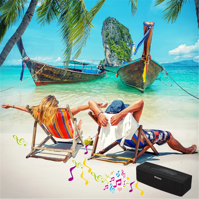 Wireless Bluetooth Speaker SODO Portable with HD Sound and Bass Built-in Mic Compatible Phone Tablet TV | Электроника