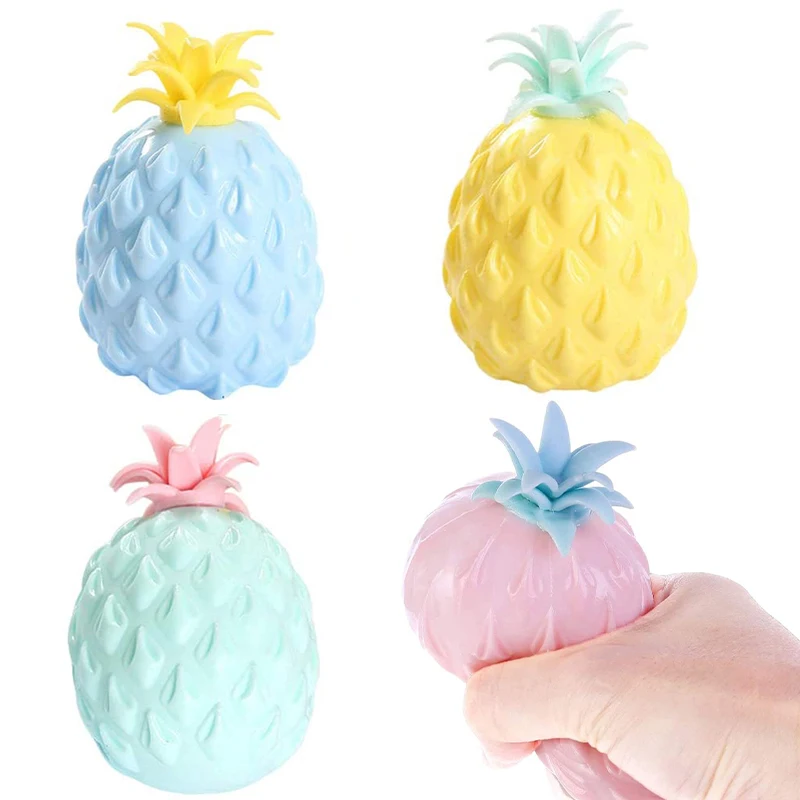 Cheap Flour Pineapple Relief Stress Balls Fidget Toys Squeeze Fruit Anti Decompression for Kids Antistress Children | Игрушки и хобби