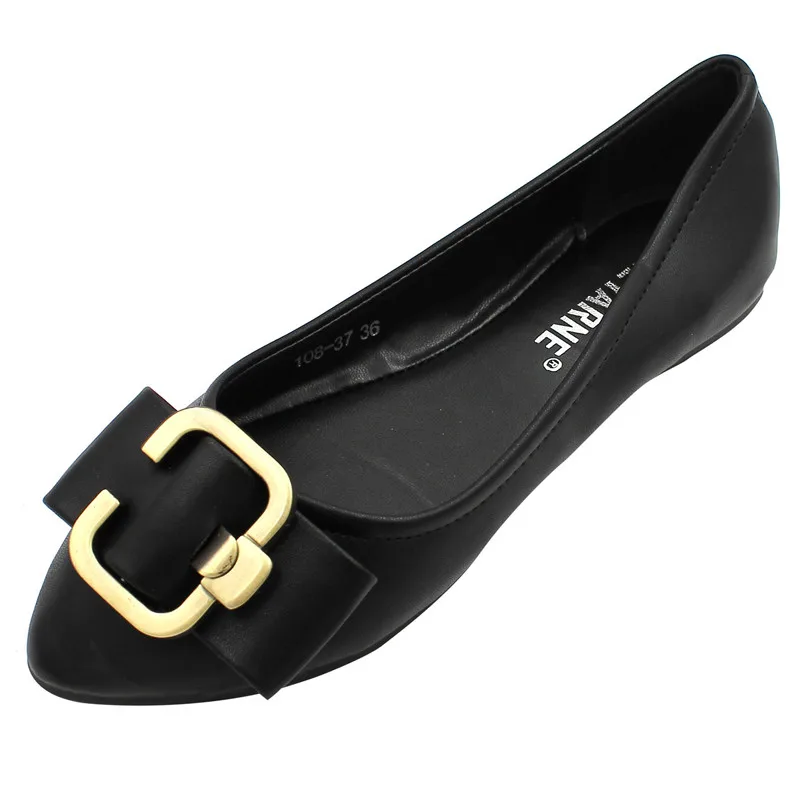 

Fall 2019 New Pointy Flat Shoes for Women Slip on Moccasins Pointed Toe Solid Color Sky Blue Flats Leather Waterproof Flat Sole