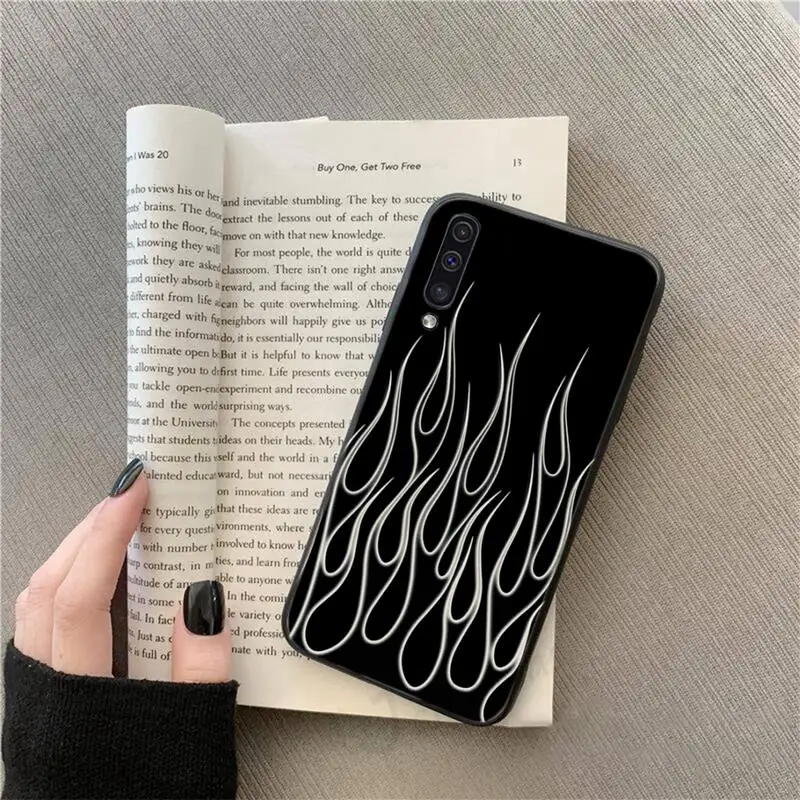 

Fashion Artisticred flame Phone Case For Samsung galaxy S 9 10 20 A 10 21 30 31 40 50 51 71 s note 20 j 4 2018 plus