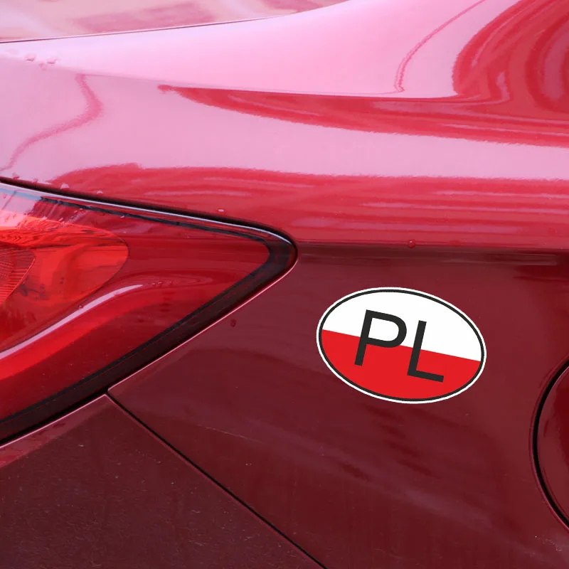 Стикер для автомобиля YJZT 15 5 см * 10 PL POLAND Oval 6 1501|Наклейки на автомобиль| |