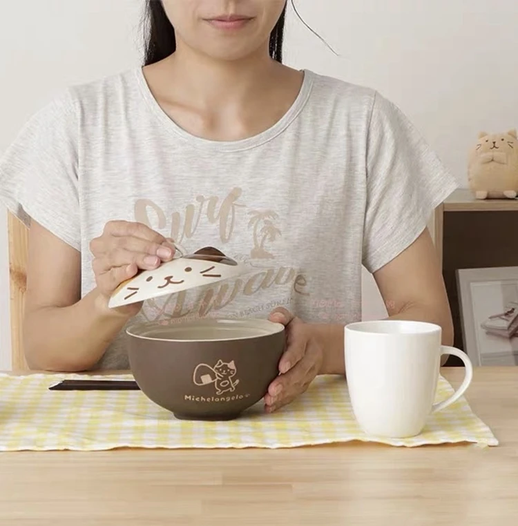 ceramic bowl cat tureen porcelain rice instant noodle tableware kitchen appliance free global shipping