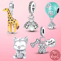 animal charm 925 sterling silver beads cat firefly diy charm pendant fit original pandora bracelet for pulseras mujer jewelry