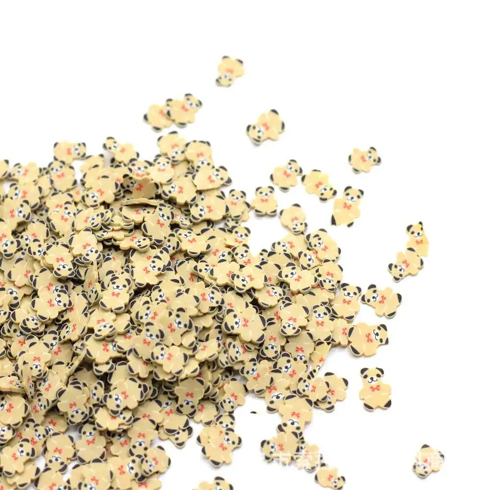 

Милая мультяшная посыпка, 50 г/лот, мягкая глина для слайма, медведя, рождественские украшения для ногтей, полимерная глина для рукоделия, 5 х6 ...