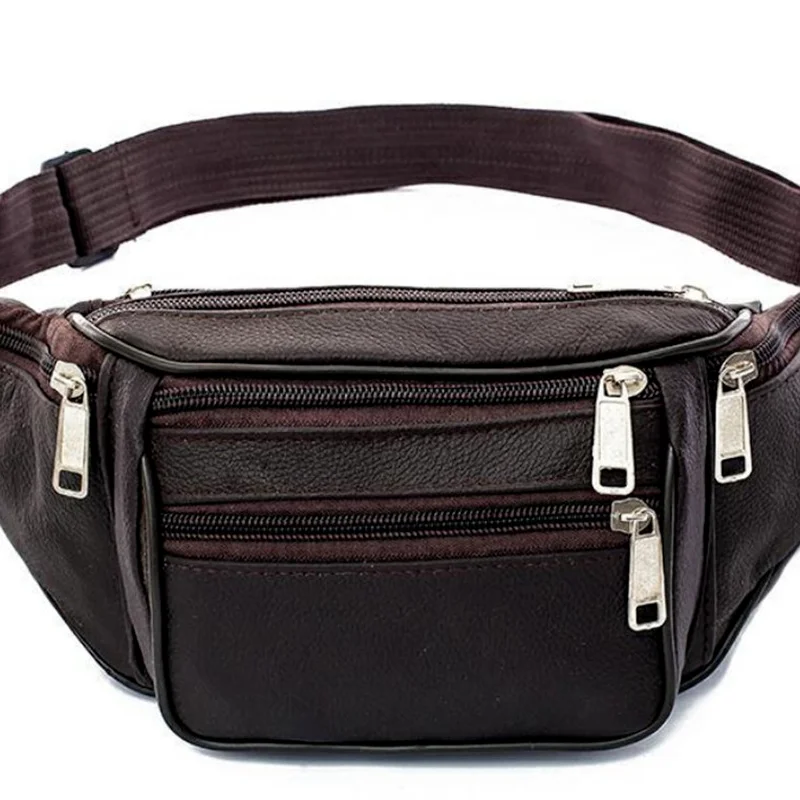 Новинка 2021 популярная Стильная мужская кожаная повседневная поясная сумка