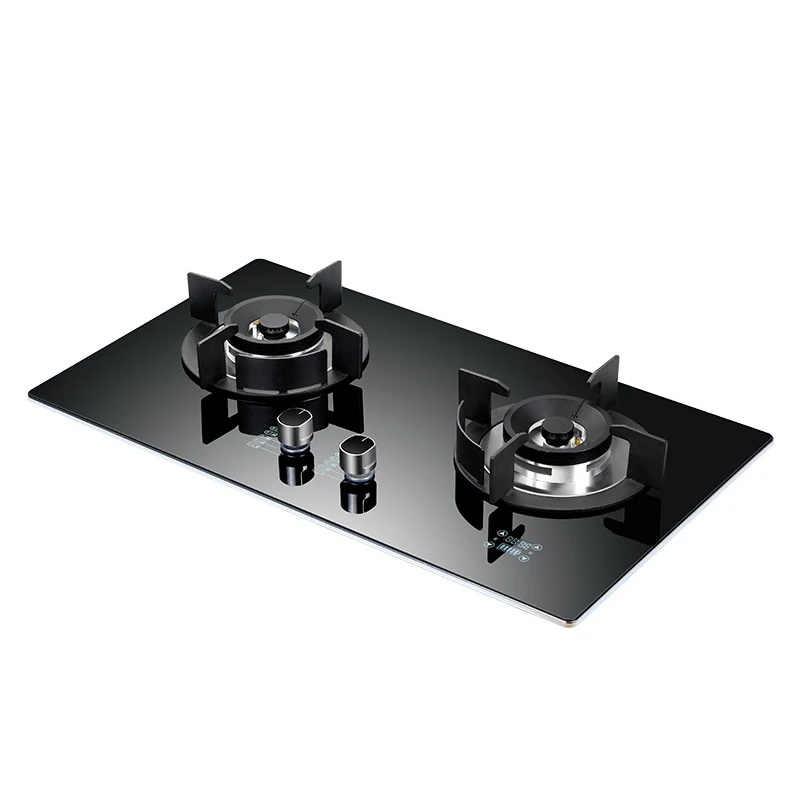 DC330 Gas Stove Household Desktop Embedded Double Stove Natural Gas Liquefied Gas Stove/Toughened Glass Panel