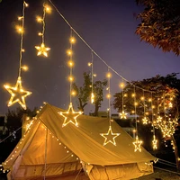 christmas fairy lights led star garland string lights for xmas window room indoor outdoor decoration wedding party light lamp