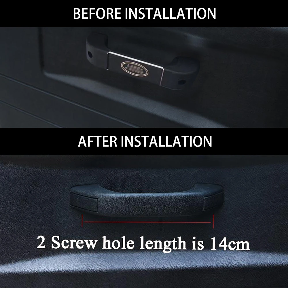 Внутренняя отделка автомобиля из алюминиевого сплава черная дверная ручка