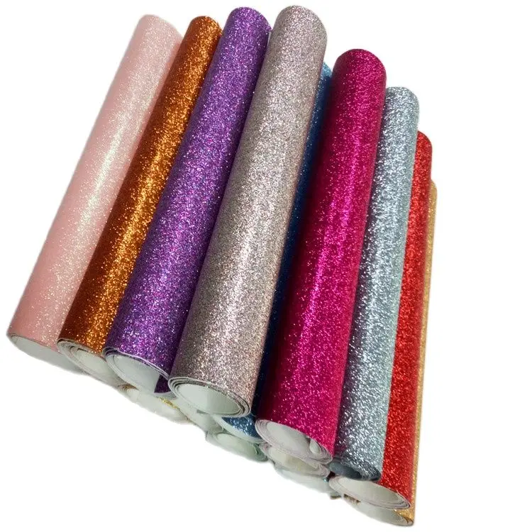 22 м один рулон 138 см Ширина с блестками из искусственной кожи ткани для обоев и