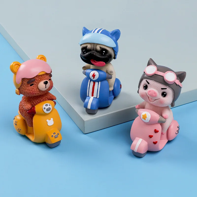 Орнамент в виде свиньи щенков медведей котят для езды на мотоцикле резиновые