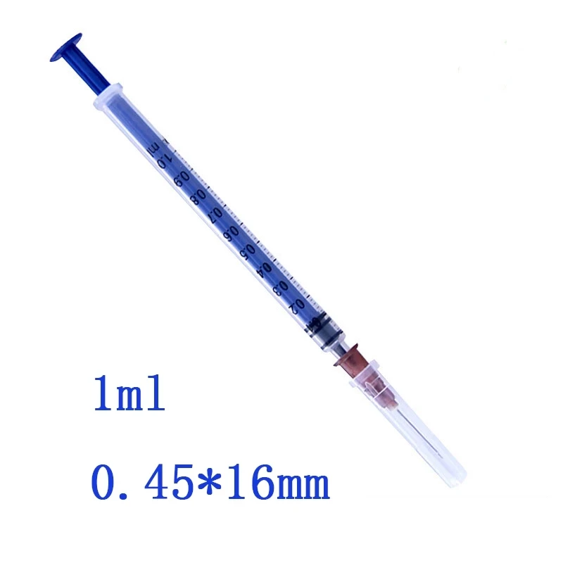 Disposable Plastic Industry Syringe 1ml With Needles 1cc Sterile Injector 50pcs Wholesale Price 10% off over 10 packs |