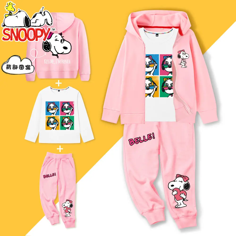 

Snoopy Children's Fashion Trend Autumn Three-piece Suit for Children and Girls Thin Western Style Suit