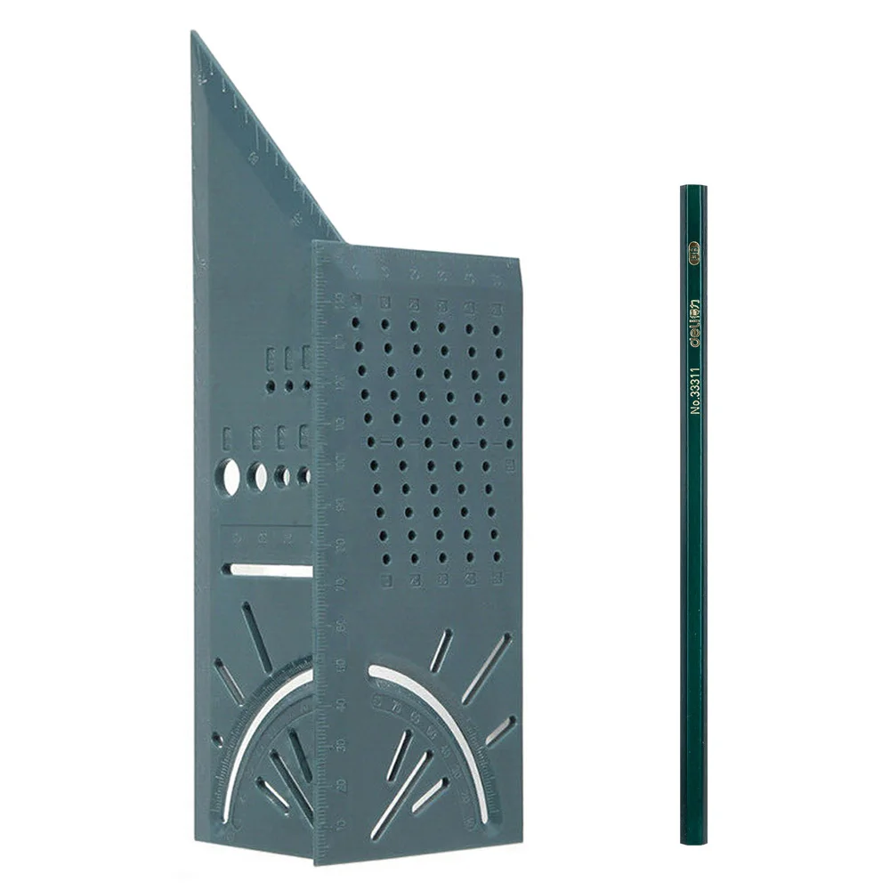 Деревообрабатывающая 3D угловая измерительная линейка пластиковая 45 градусов и 90