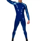 Латексная резина dunkelblue Catsuit, декоративная застежка-молния 0,45 мм XS-XXL