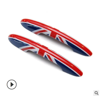 

Auto Car Min Cooper F55 F56 Door Handle Decoration Modification Sticker Shell Red Union Jack Car Accessories