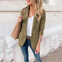 spring autumn fashion womens suit jacket 2021 new casual cotton no deduction long sleeve womens coat slim high quality blazer