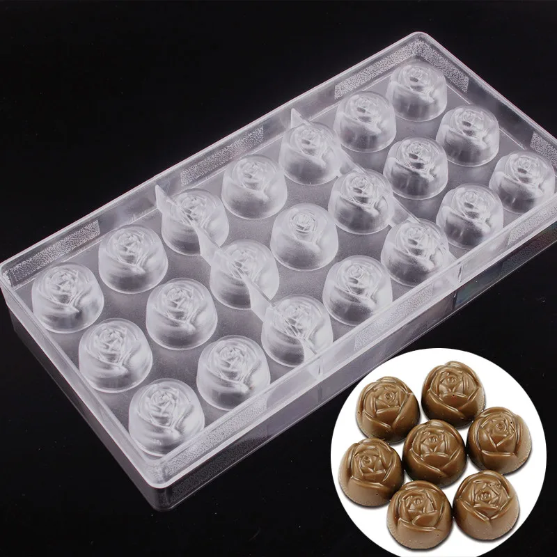 Цветочная Форма для шоколада из поликарбоната форма 3D конфет на День святого