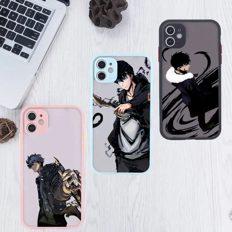 

Comics solo leveling cool Sung Jin-Woo Phone Case Clear matte transparent For blue iPhone 7 8 x xs xr 11 12 pro plus max mini