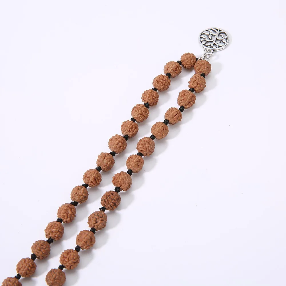 108 Mala Beads Rudraksha драгоценные камни ювелирные изделия для медитации йоги узелковые