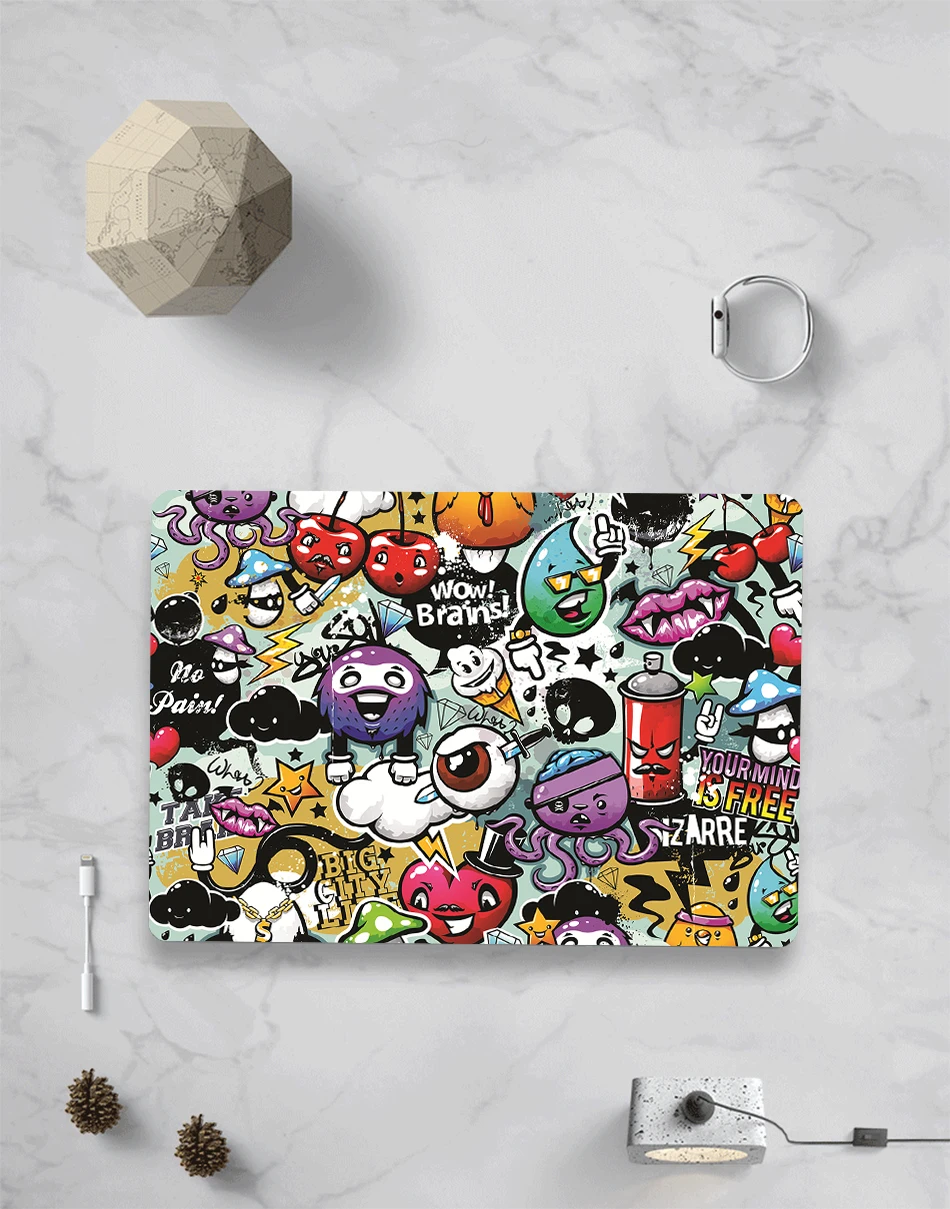 MTT чехол с граффити для Macbook Air Pro retina 11 12 13 15 16 дюймов с сенсорной панелью для mac book Air 13," Сумка для ноутбука