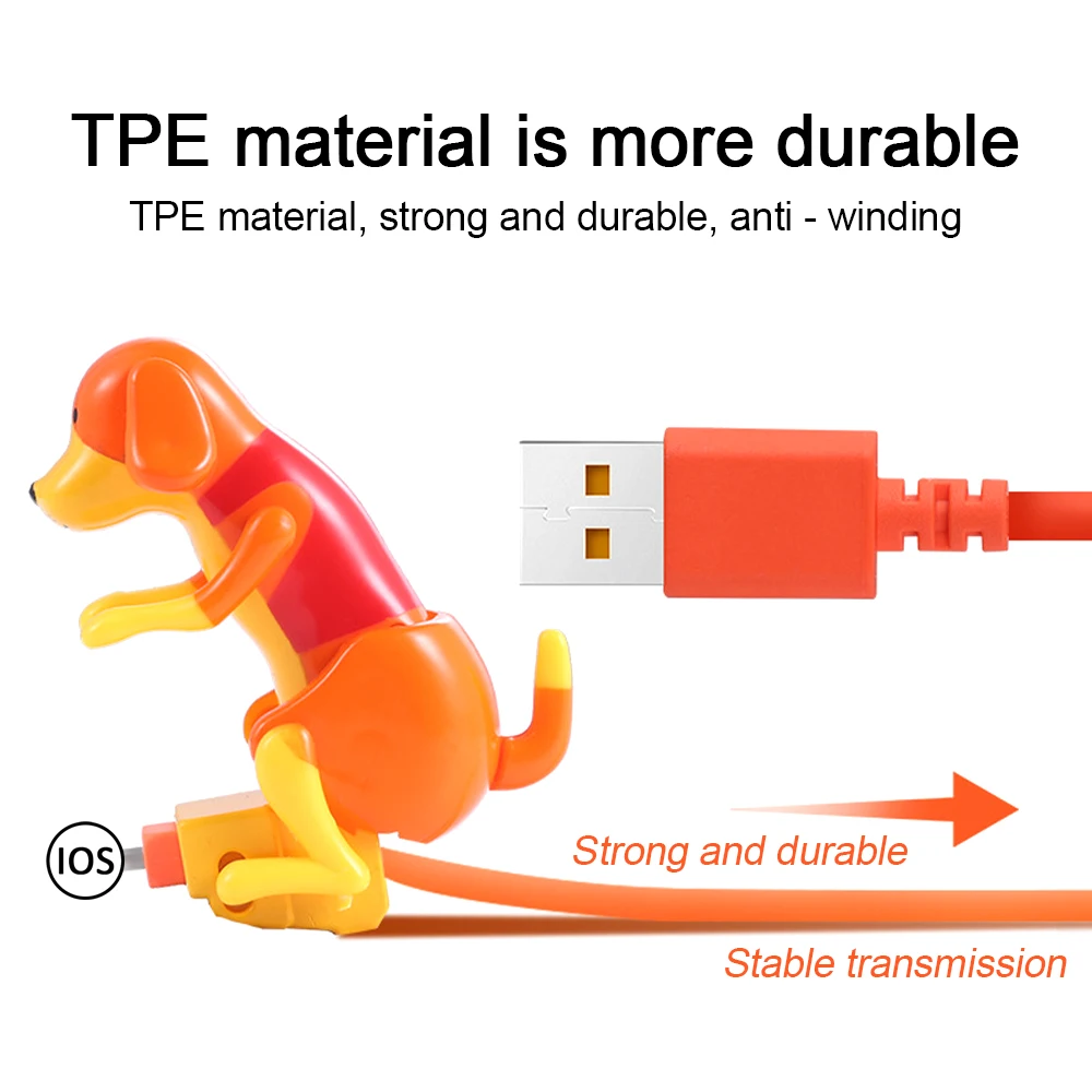 

Charger Cable Humping Spot Dog Fast Charging Cord Type C iOS Android Wire Phone Mobile Puppy Data Line Universal Smartphone