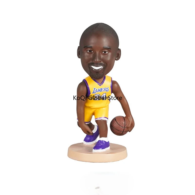 

Resin Model Shakeable Action Figures Toys for NBA Basketball Star Kobe Jordan Bryant Durant Sports Dolls Home Car Decoration