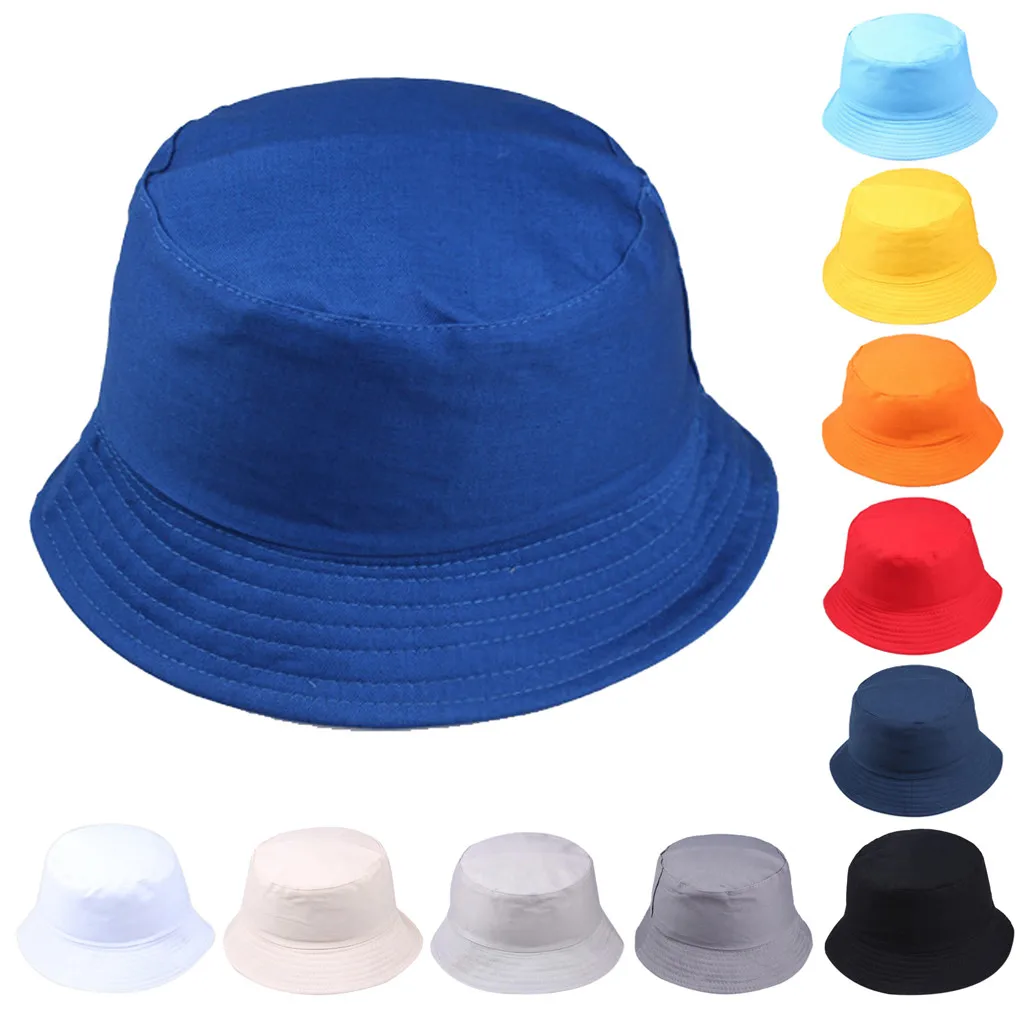 

Solid Color Fisherman Hat Casual Unisex Outdoors Activities Hiking Sun Protection Cap Cute Froggy Hats Korea Style Bucket Hat