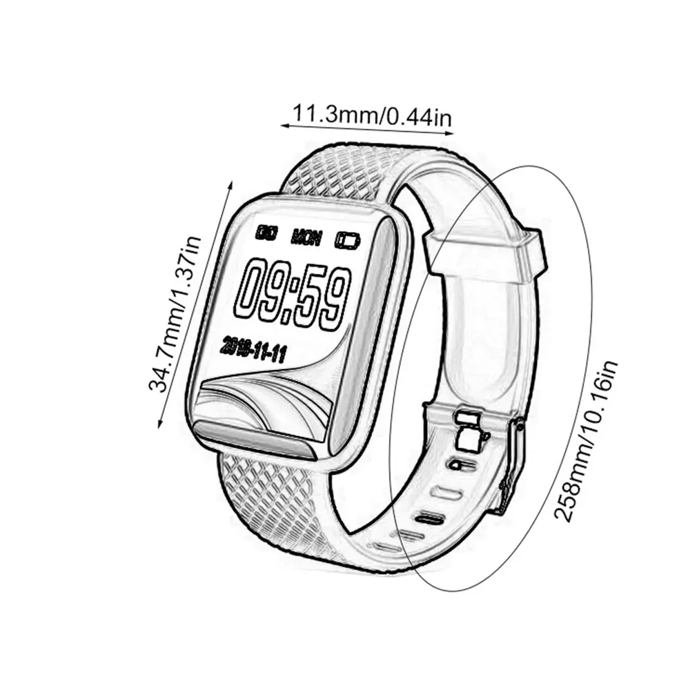 D13 Smart Bracelet Fitness Tracker Heart Rate Monitor Smart Band IP67 Waterproof Sports For Android Iphone